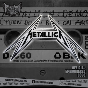 Metallica - White - Embroidered Rocker Style Logo