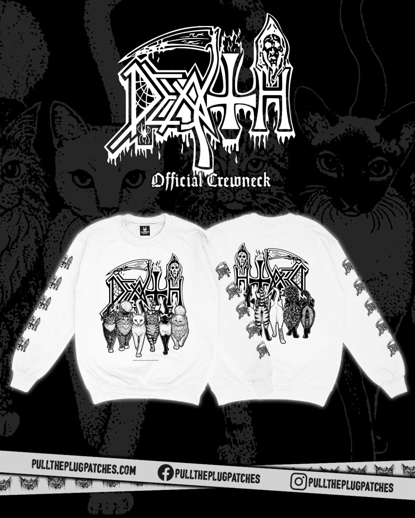 Death - Kittens - Crewneck Sweater (White)