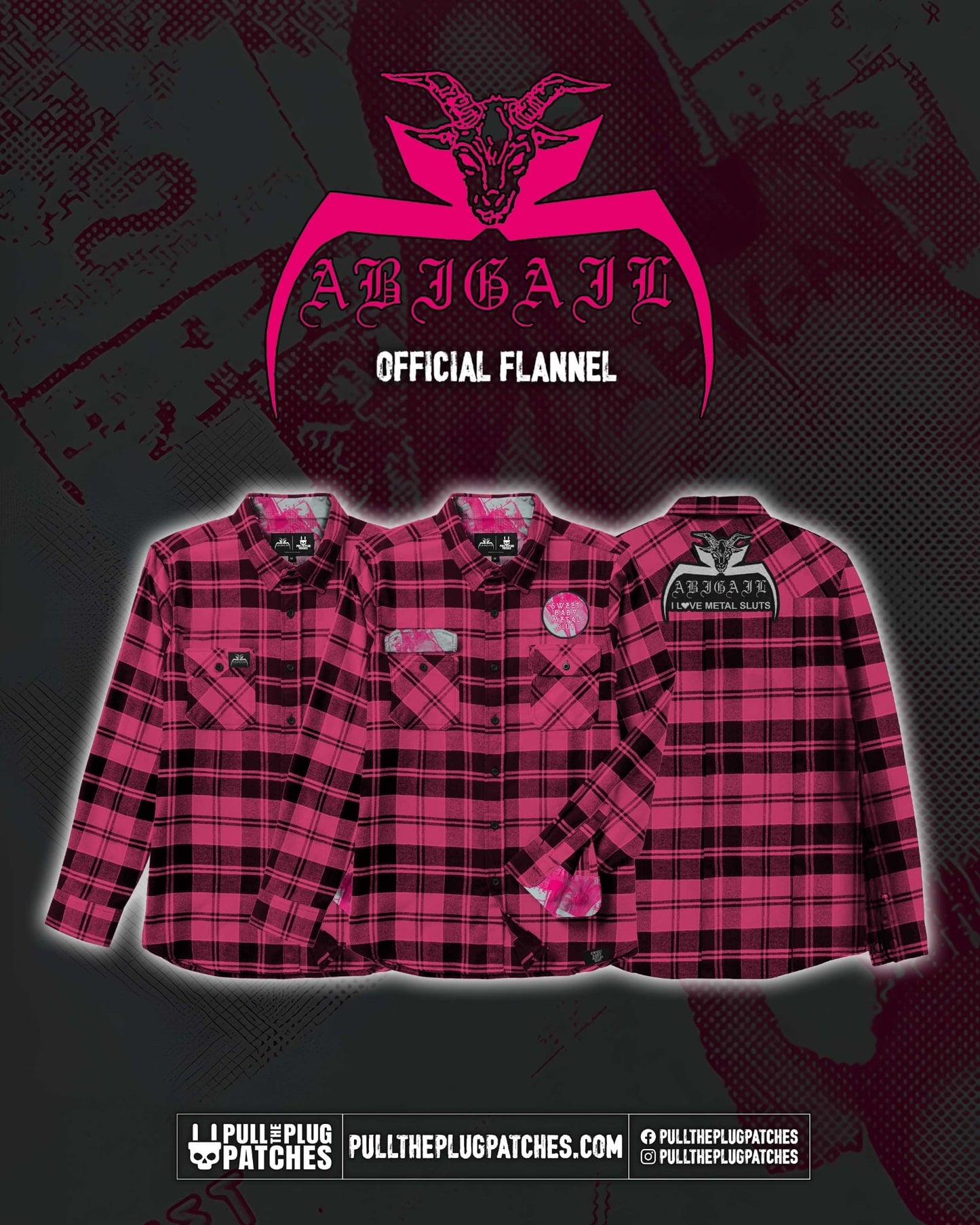 Abigail - I Love Metal Sluts - Flannel Shirt