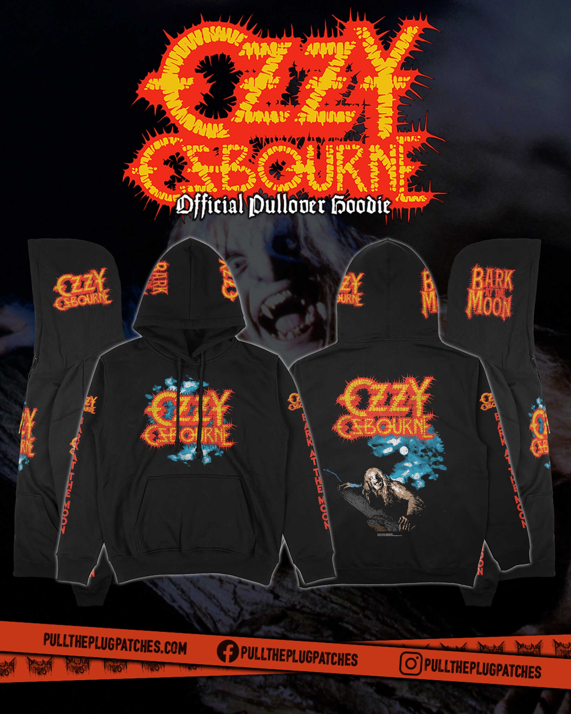Ozzy Osbourne - Bark At The Moon - Deluxe Pullover Hoodie – Pull