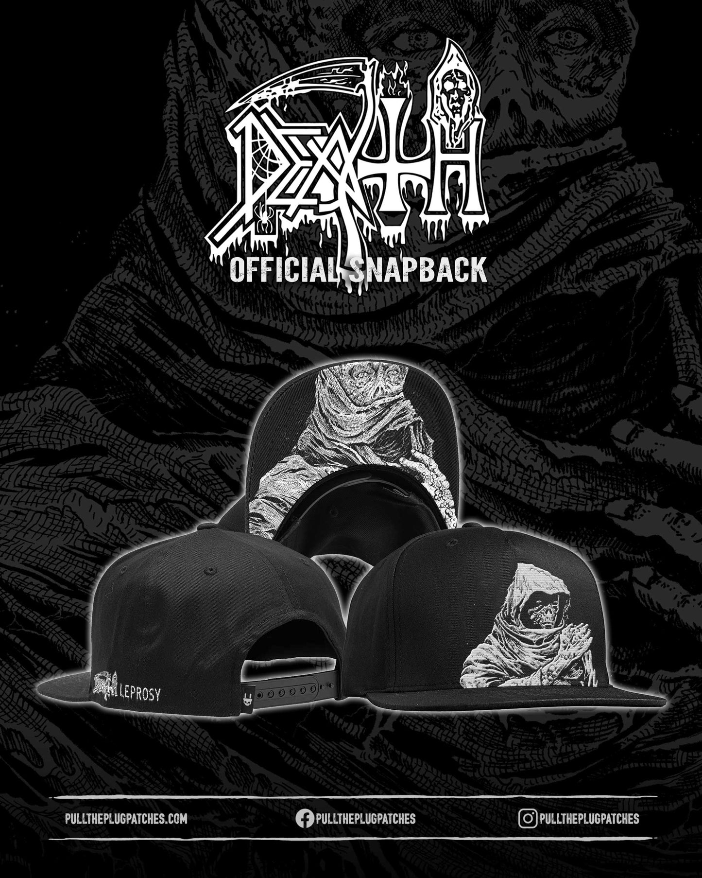 Death - Leprosy x Riddickart 38th Anniversary - Snapback Hat (Limited Edition)
