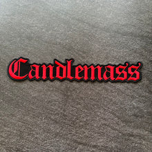 Load image into Gallery viewer, Candlemass - Red - Embroidered Rocker Style Logo
