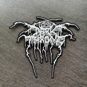Darkthrone - White- Embroidered Rocker Style Logo