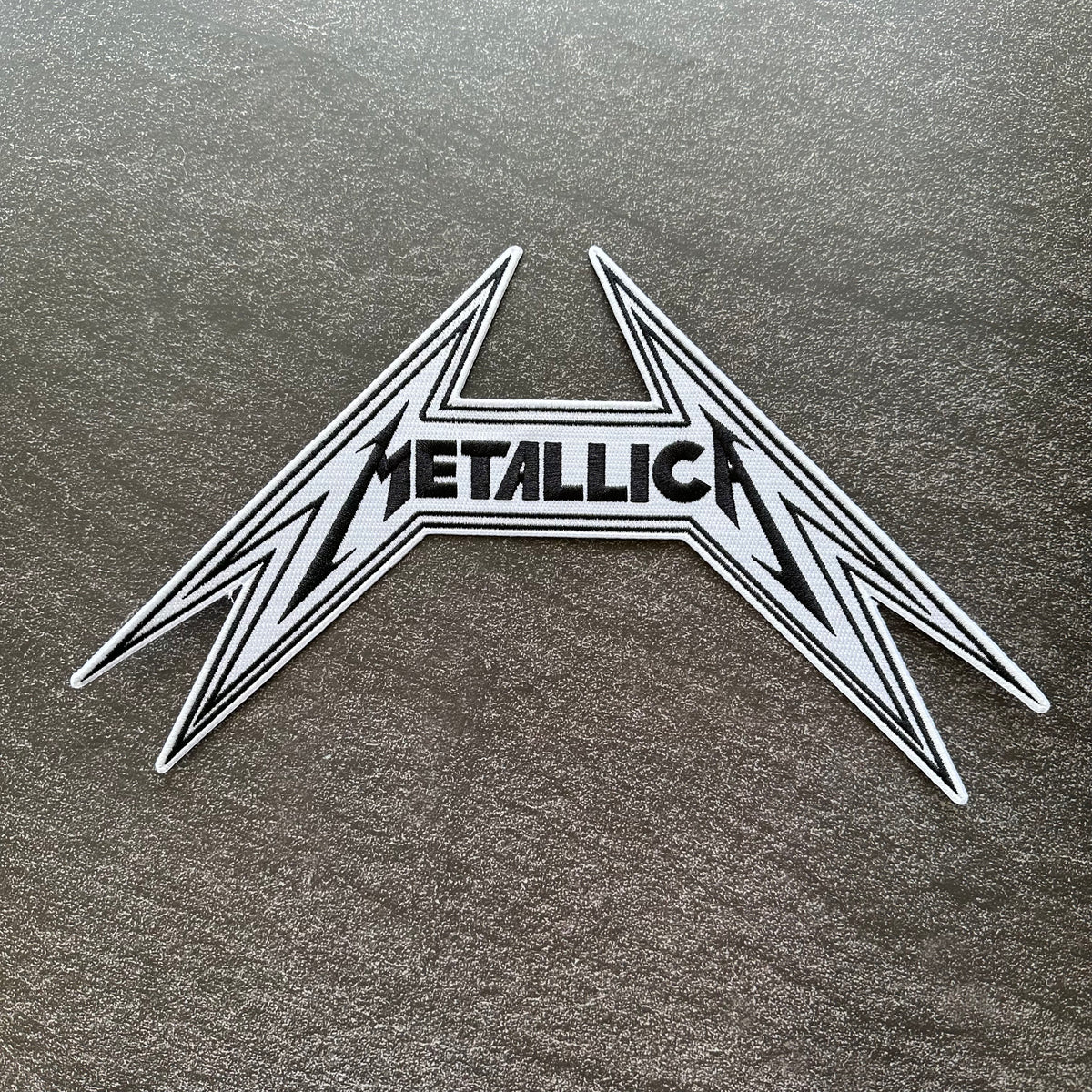 Metallica Men's Shaped Logo Woven Patch White 