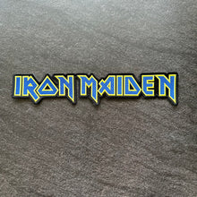 Load image into Gallery viewer, Iron Maiden - Blue - Embroidered Rocker Style Logo
