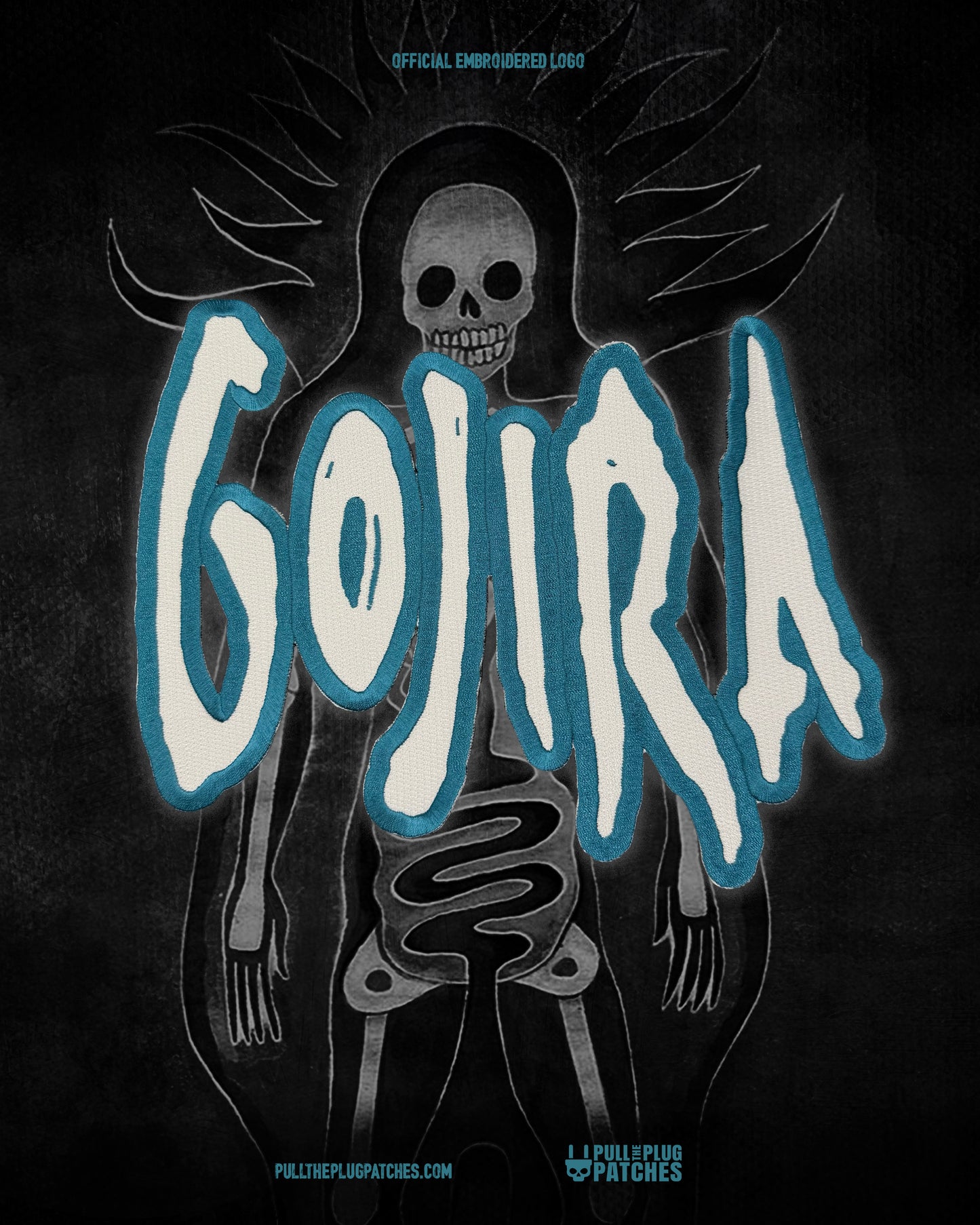 Gojira - White - Embroidered Rocker Style Logo