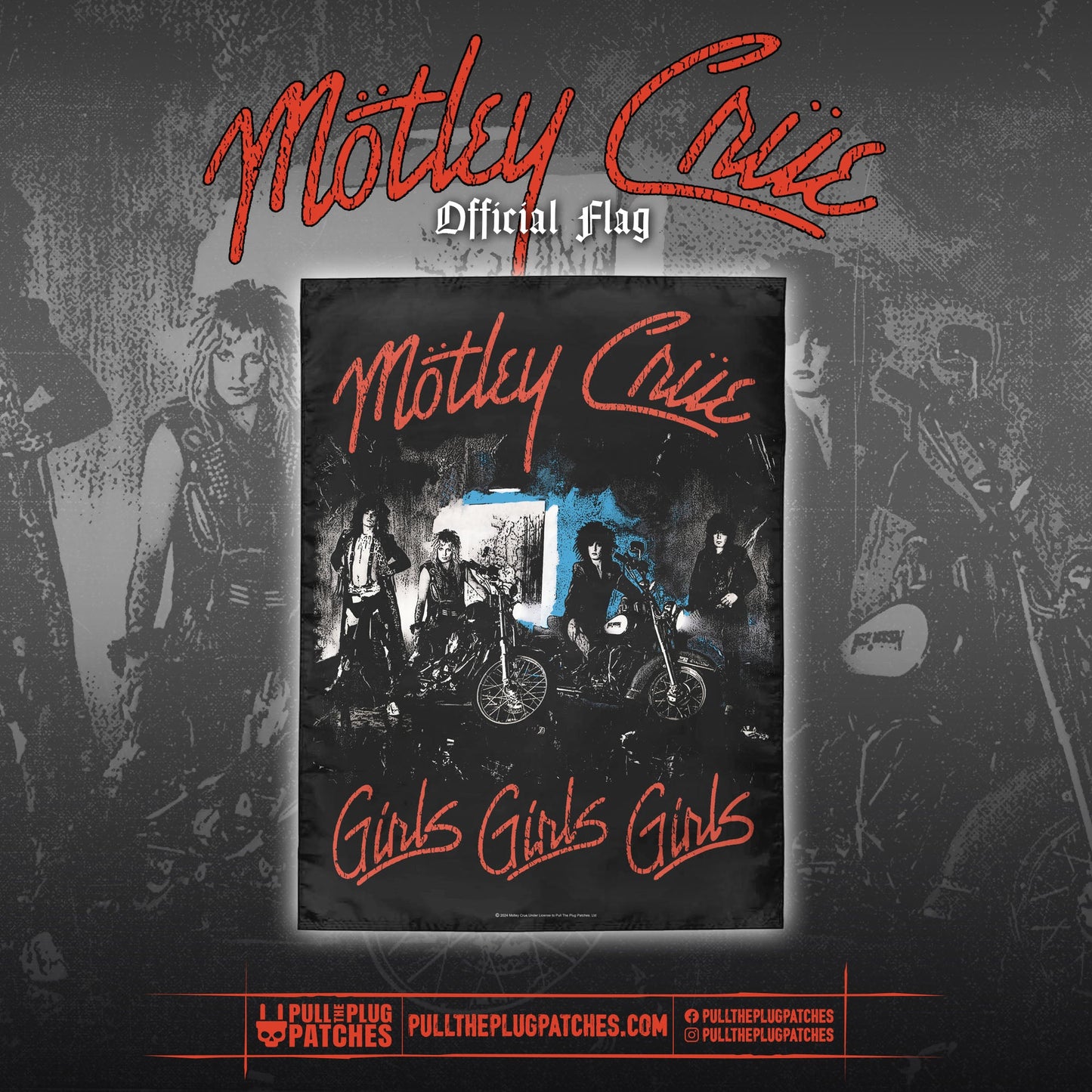 Motley Crue - Girls, Girls, Girls - Flag