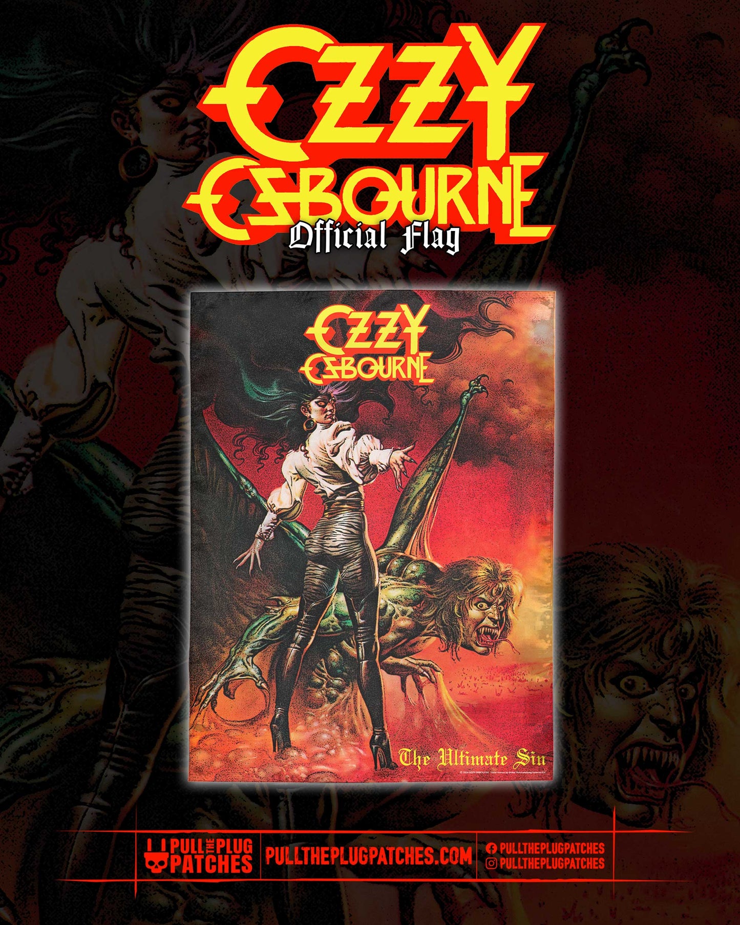 Ozzy Osbourne - The Ultimate Sin - Flag