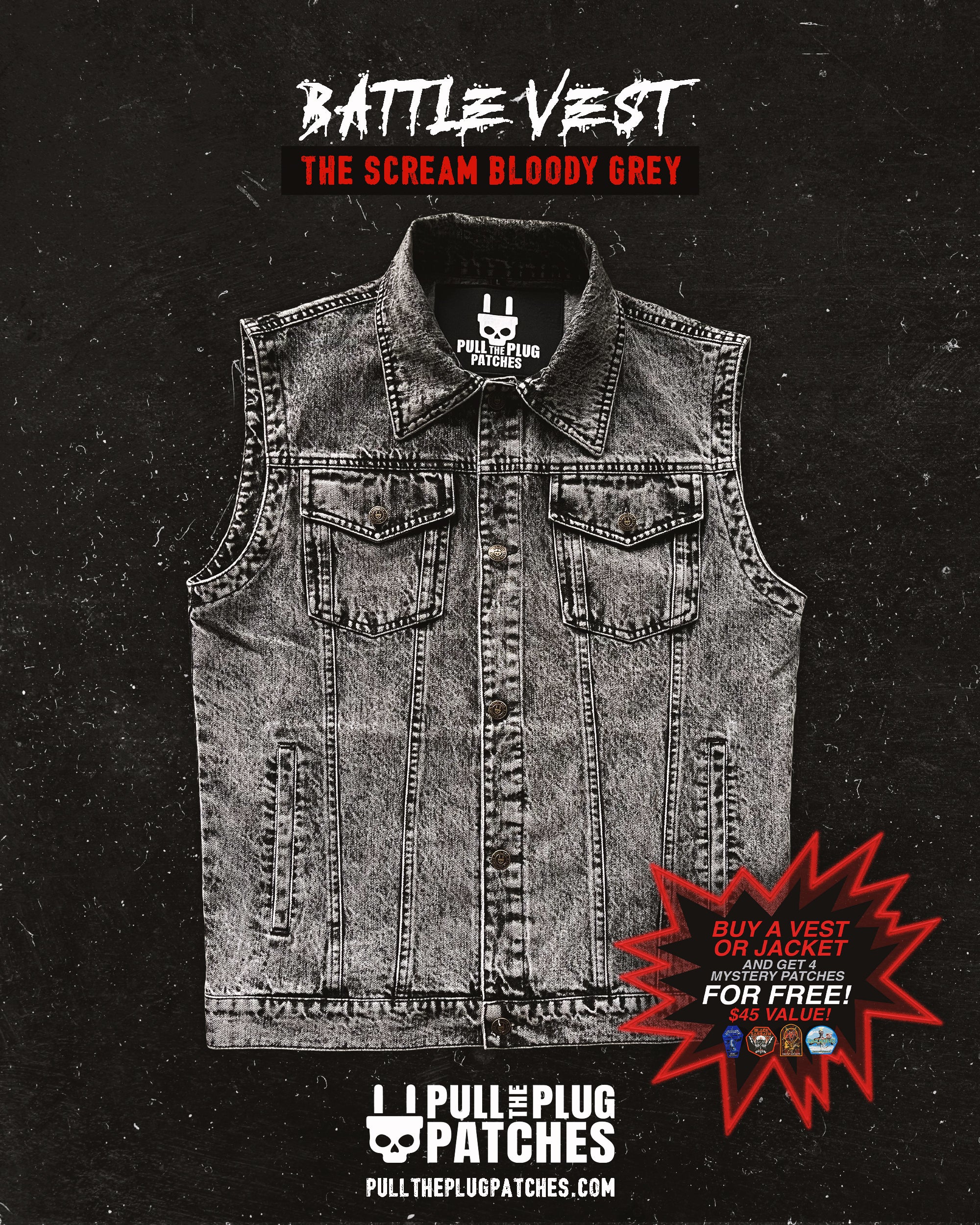 The Scream Bloody Grey - Vest – Pull The Plug Patches