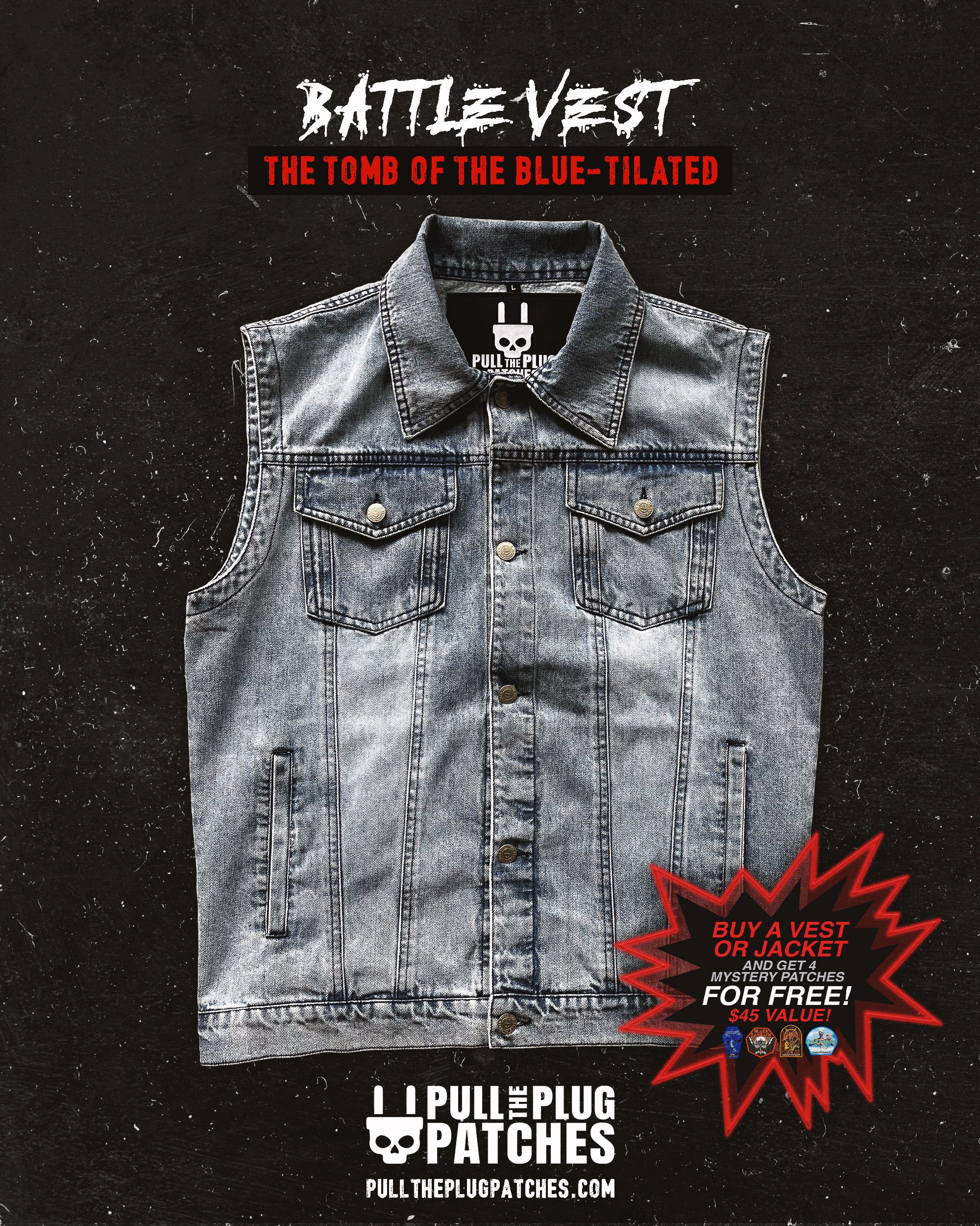 The Tomb Of The Blue-tilated - Vest – Pull The Plug Patches
