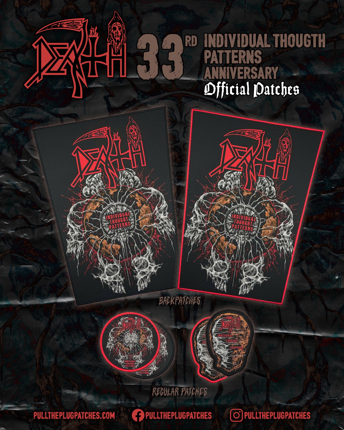 Death - Individual Thought Patterns x Exclusive Noah Cutter Meihoff Art - Patch