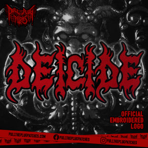 Deicide - Red - Embroidered Rocker Style Logo