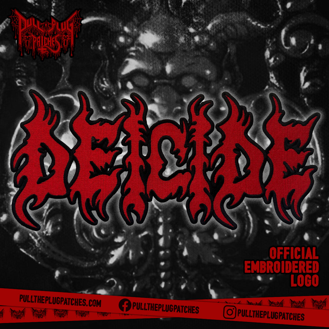 Deicide - Red - Embroidered Rocker Style Logo
