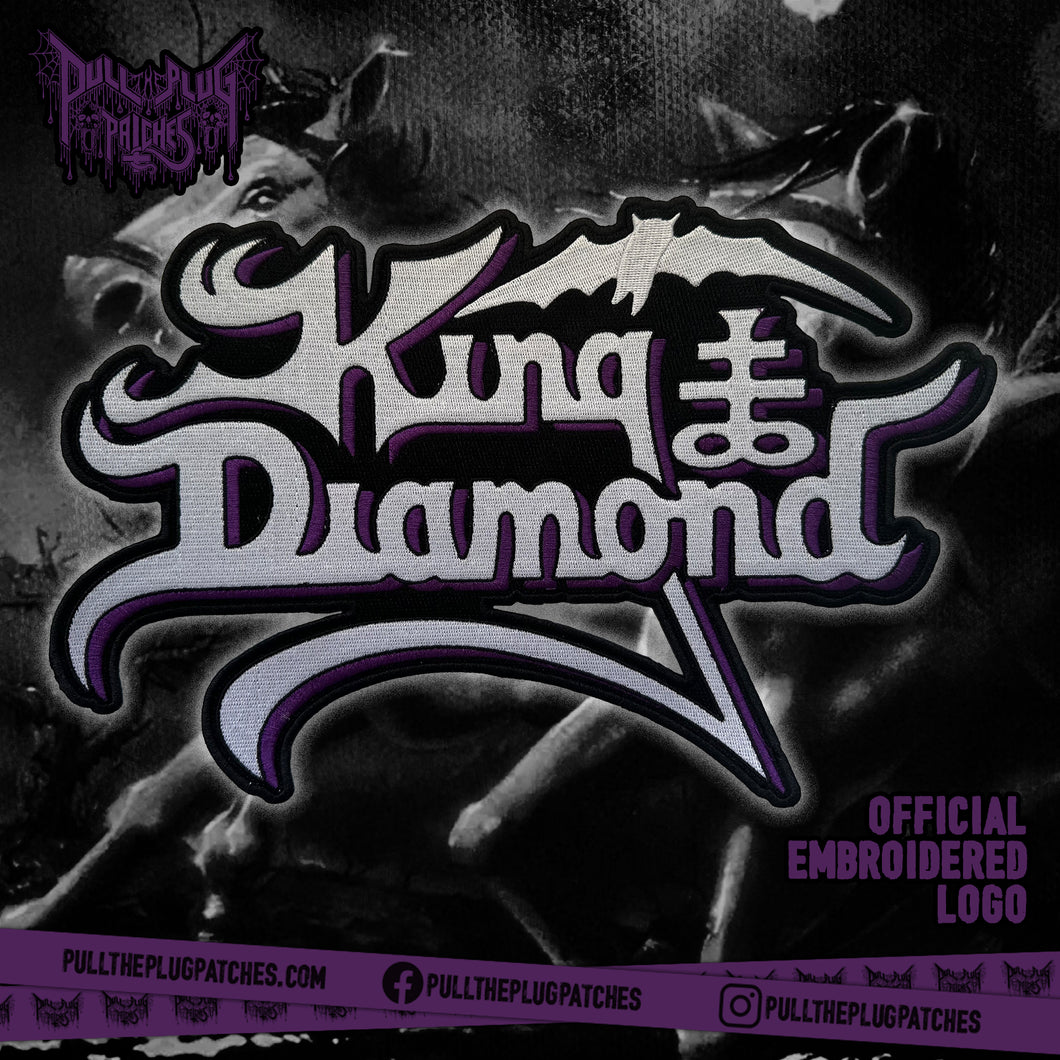 King Diamond - White & Purple - Embroidered Rocker Style Logo