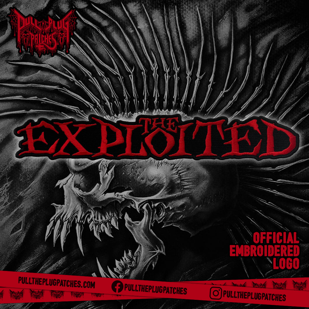 The Exploited - Red - Embroidered Rocker Style Logo