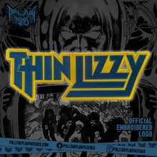 Load image into Gallery viewer, Thin Lizzy - Blue &amp; Yellow - Embroidered Rocker Style Logo

