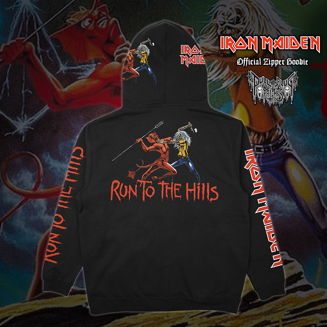 Iron Maiden - Run To The Hills - Deluxe Zipper Hoodie