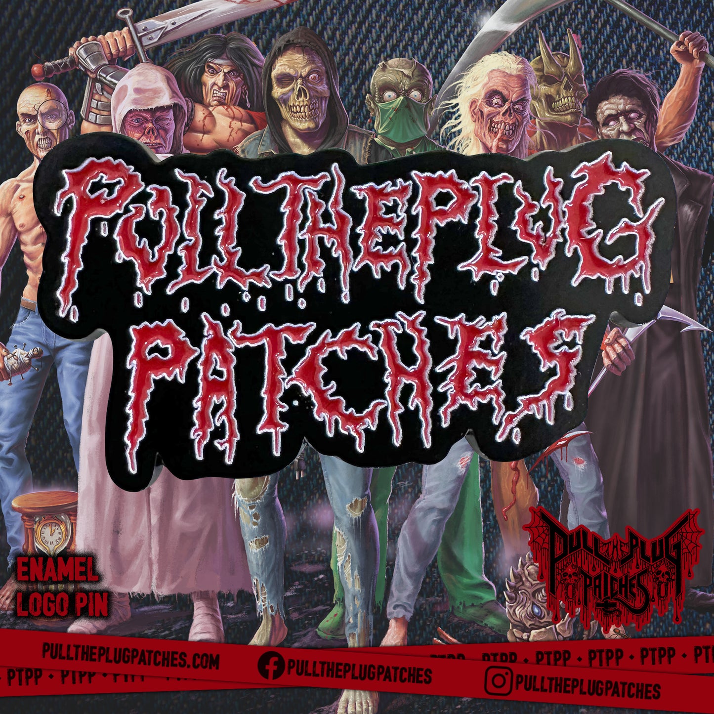 Pull The Plug Patches - Cannibal Corpse Tribute Pin