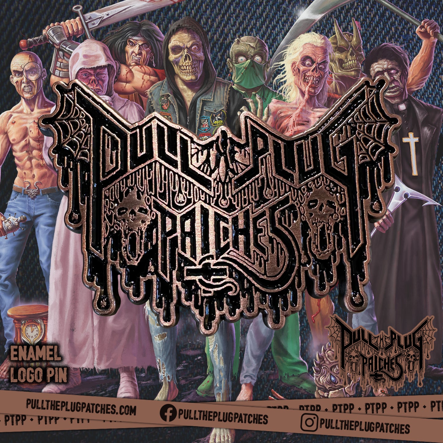 Pull The Plug Patches - Bronze Pin