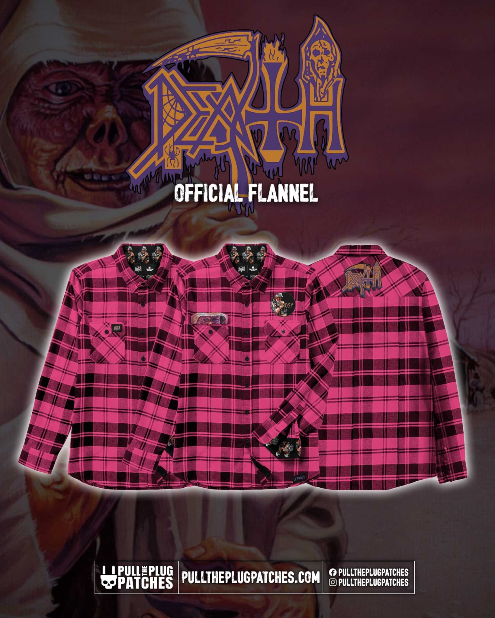 Death - Leprosy - Flannel Shirt – Pull The Plug Patches