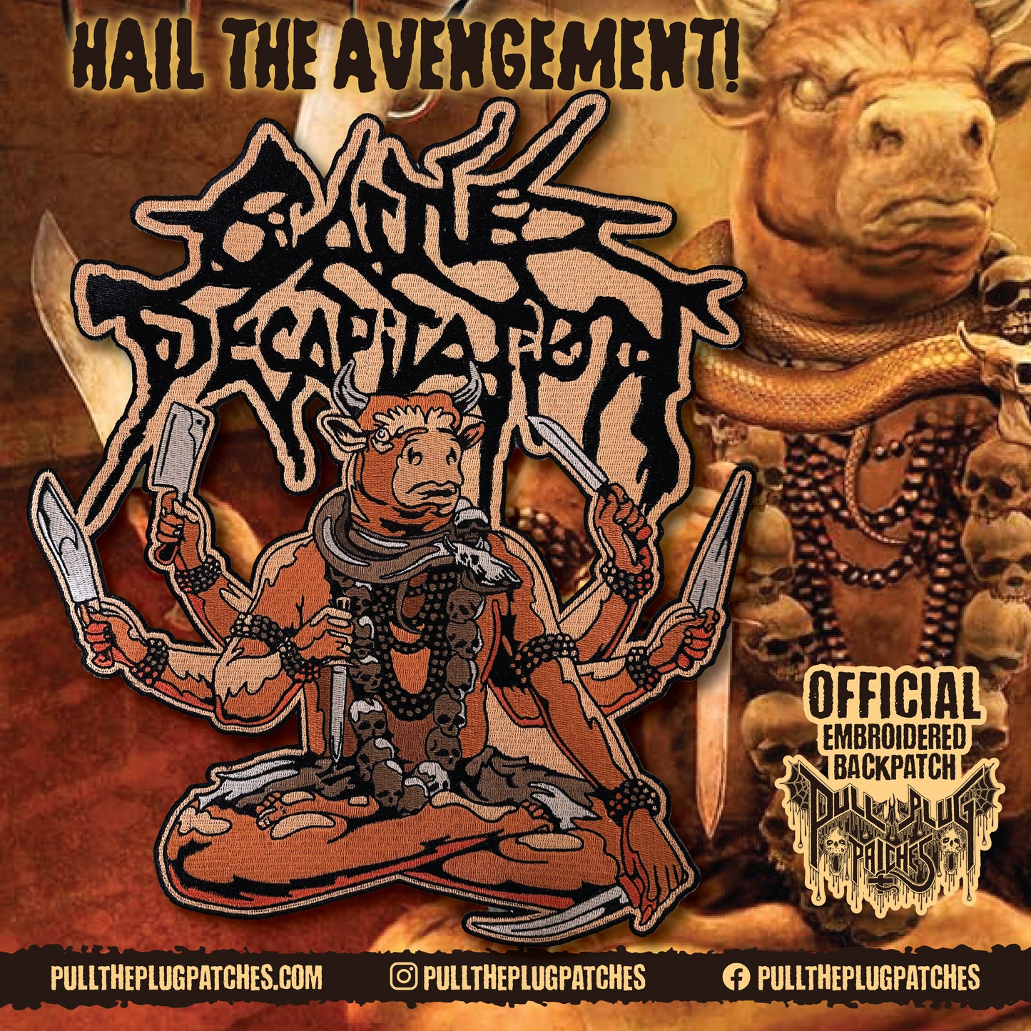 Cattle Decapitation - Karma Bloody Karma - Embroidered Backpatch