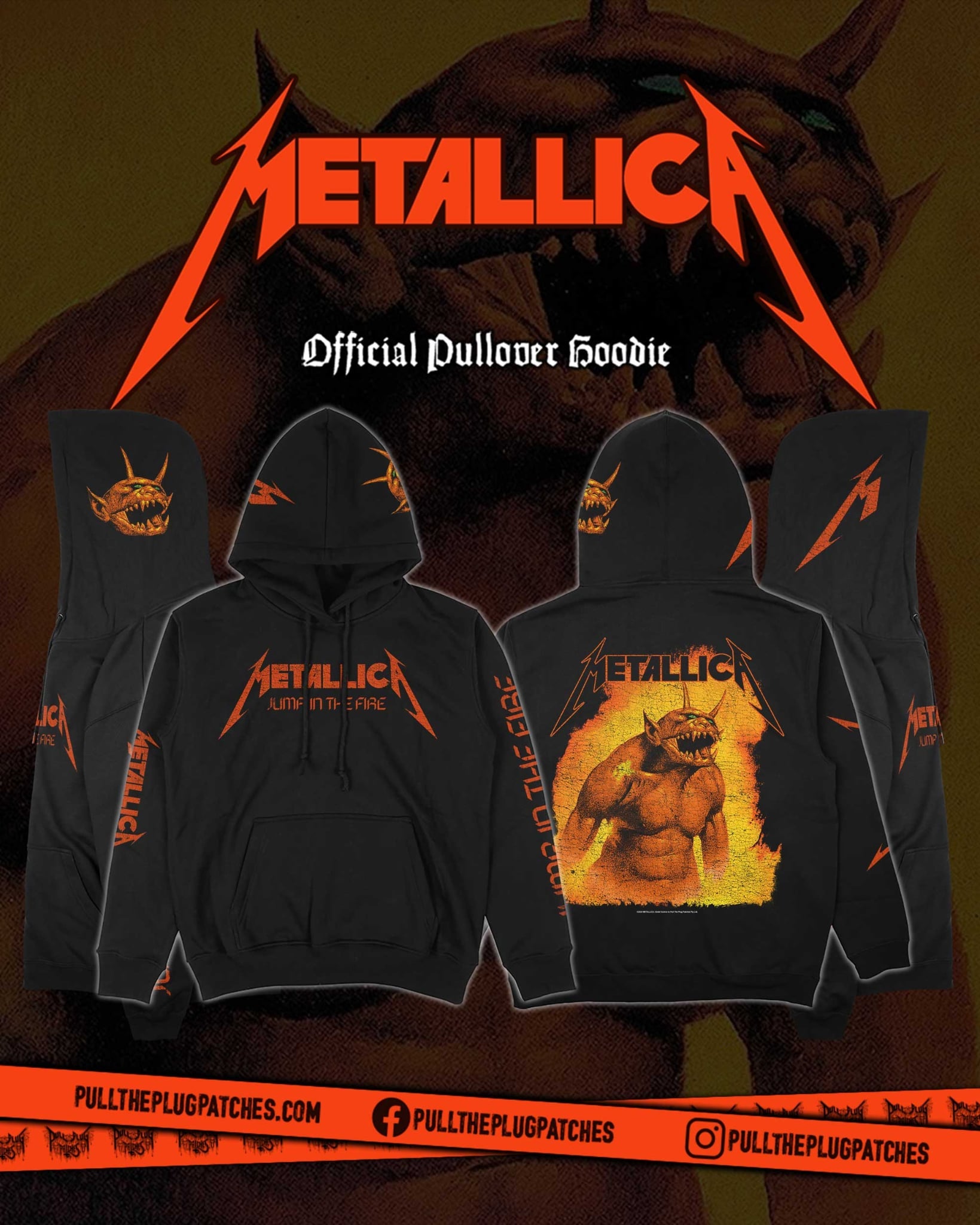 Metallica - Jump In The Fire - Deluxe Pullover Hoodie – Pull The
