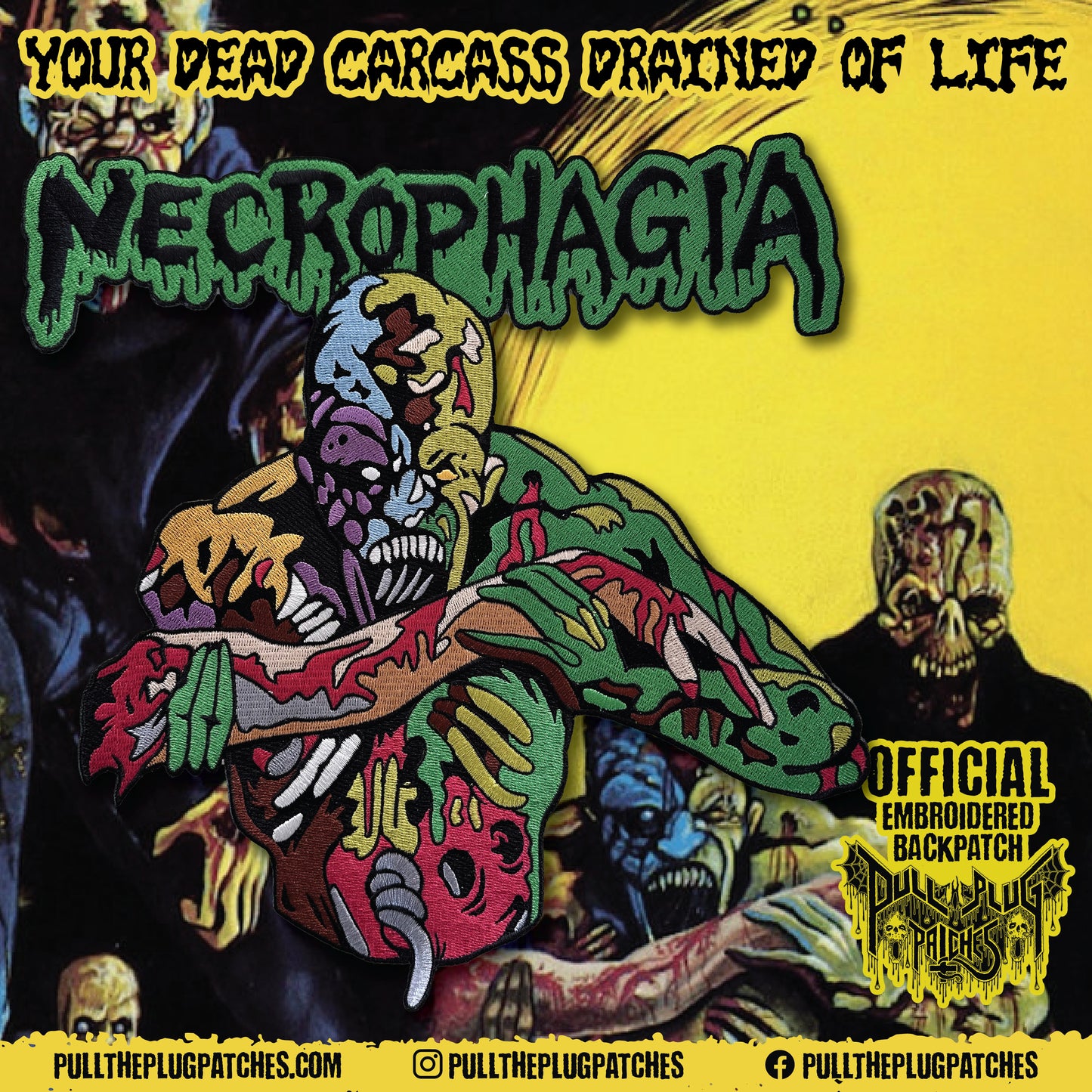 Necrophagia - Season Of The Dead - Embroidered Backpatch