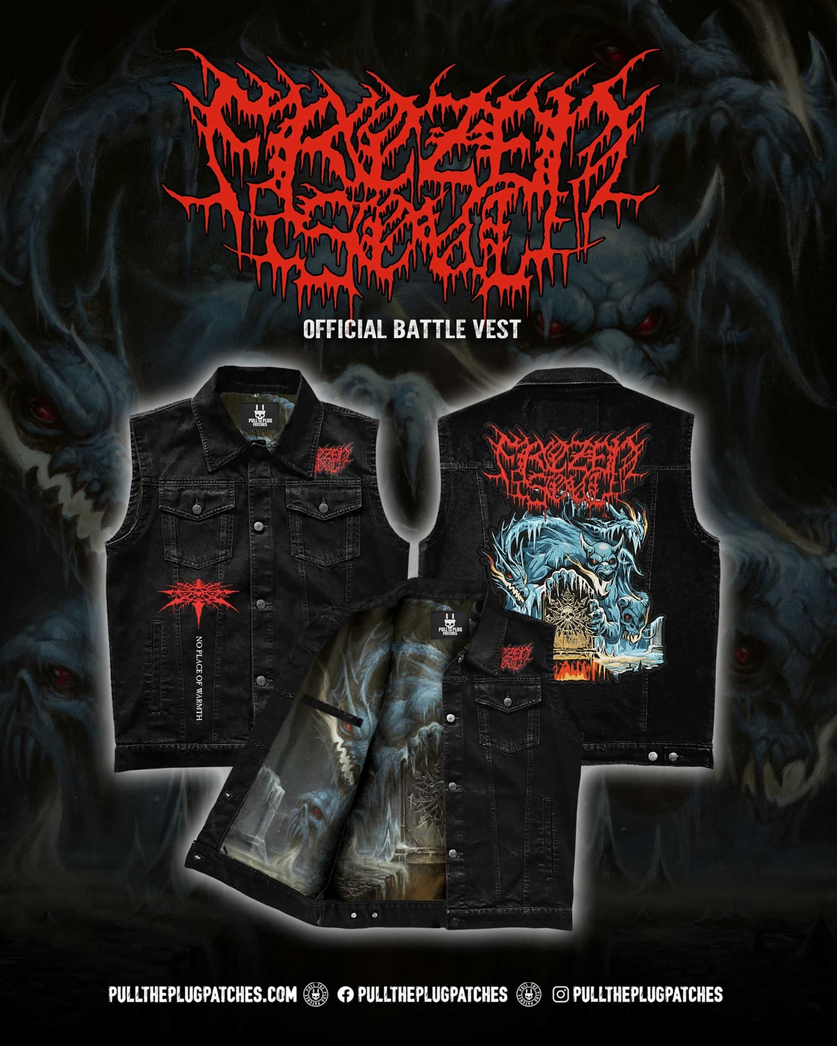 Frozen Soul - No Place of Warmth - Vest – Pull The Plug Patches