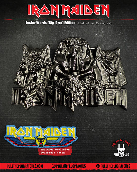 Iron Maiden - Powerslave Belt Buckle - Losfer Words (Big 'Orra) Edition