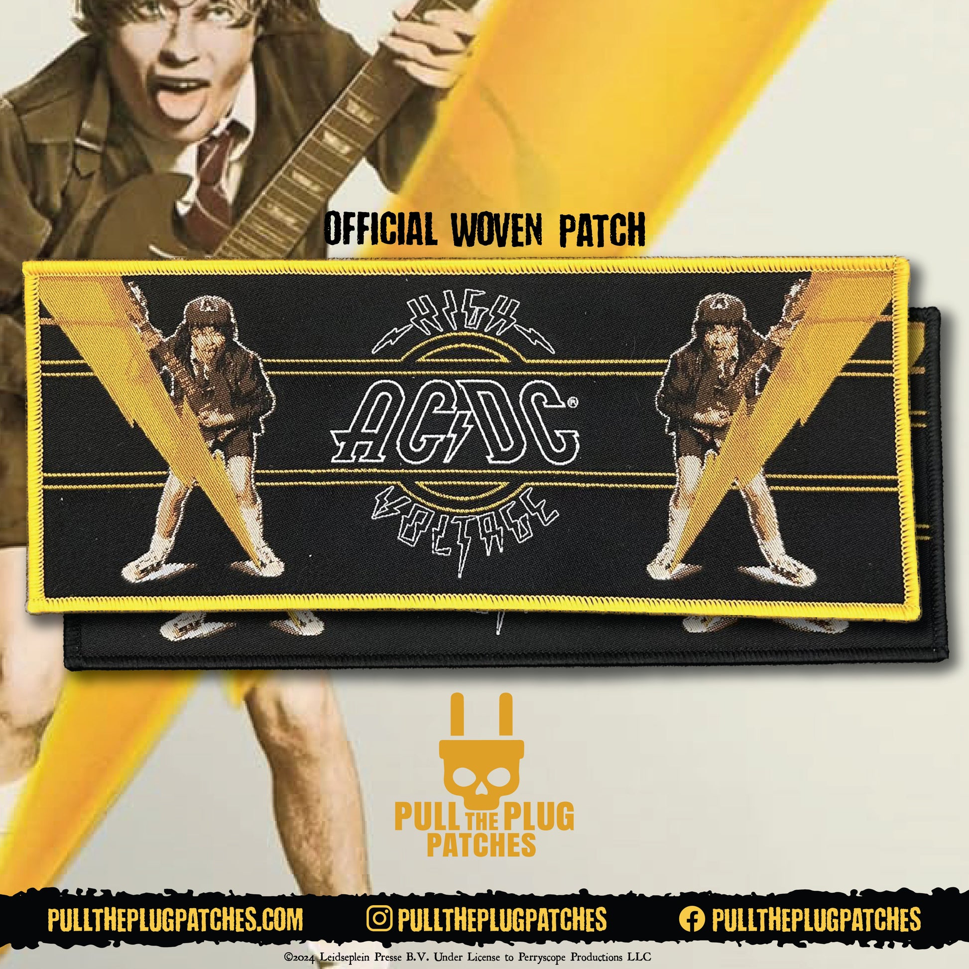 AC/DC - High Voltage - Strip Patch – Pull The Plug Patches