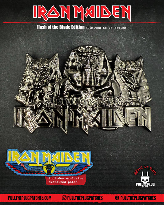 Iron Maiden - Powerslave Belt Buckle - Flash Of The Blade Edition