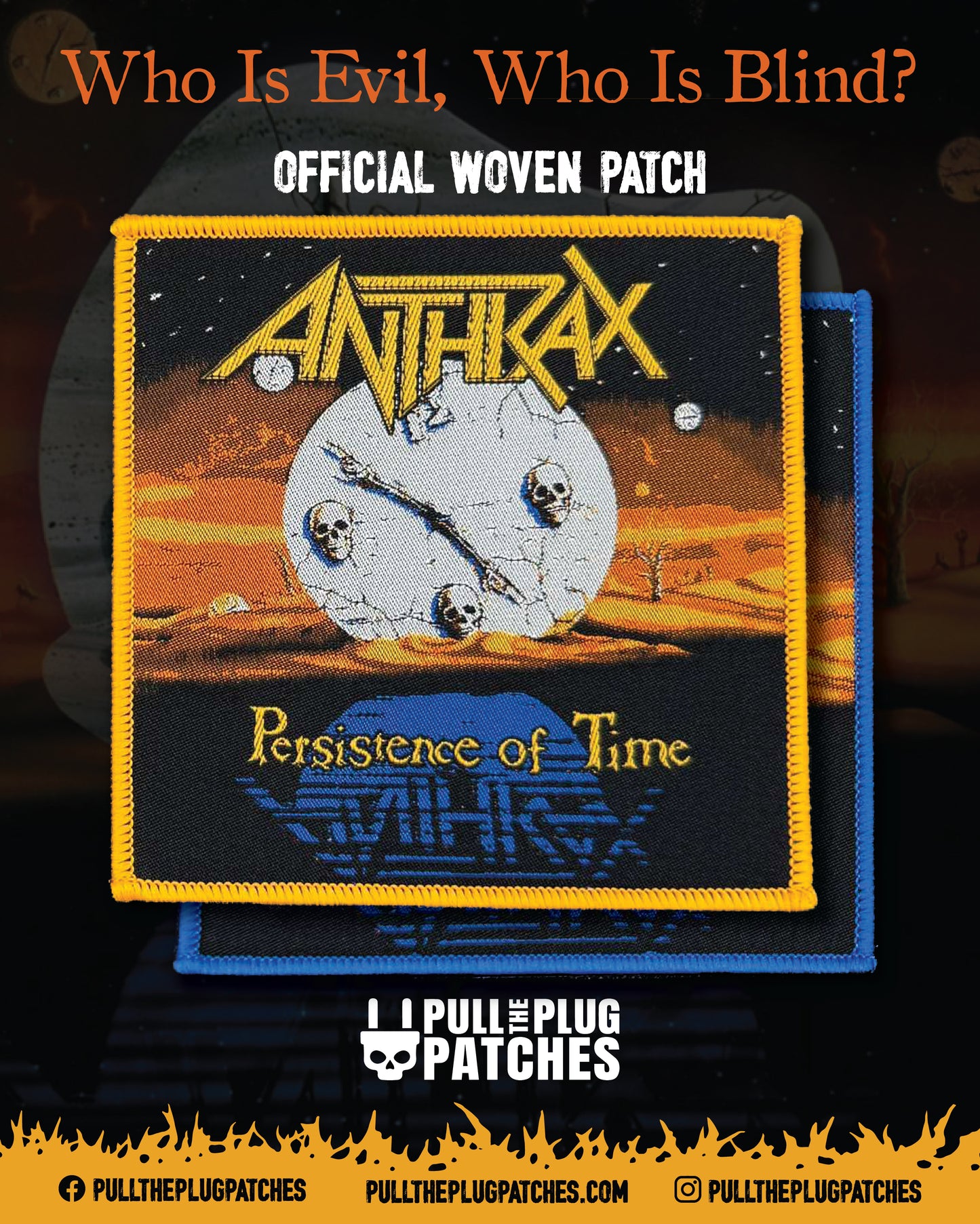 Anthrax - Persistence of Time - Square Patch
