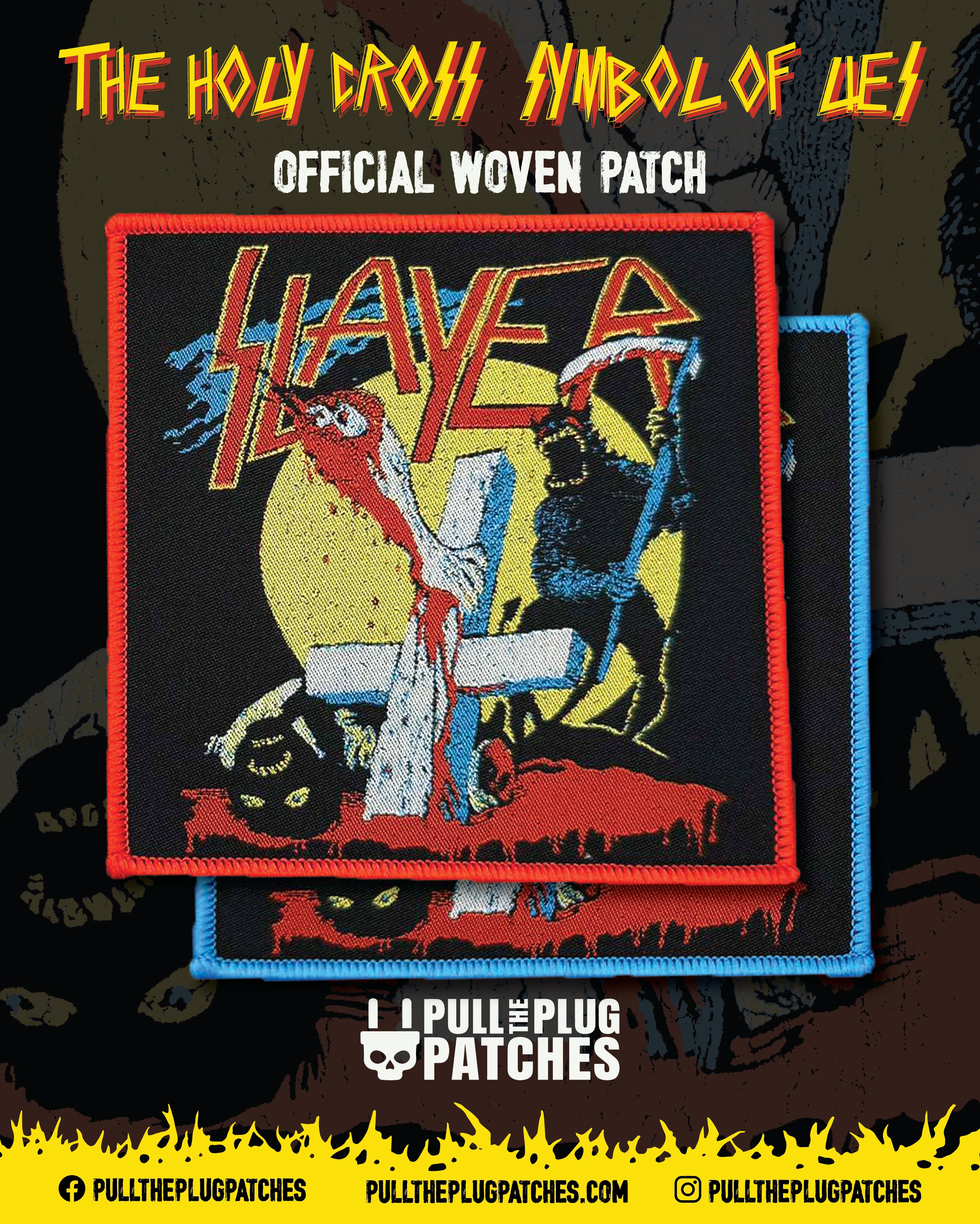 Slayer Inverted Cross Slayer - Inverted Cross - Square Patch – Pull The Plug Patches