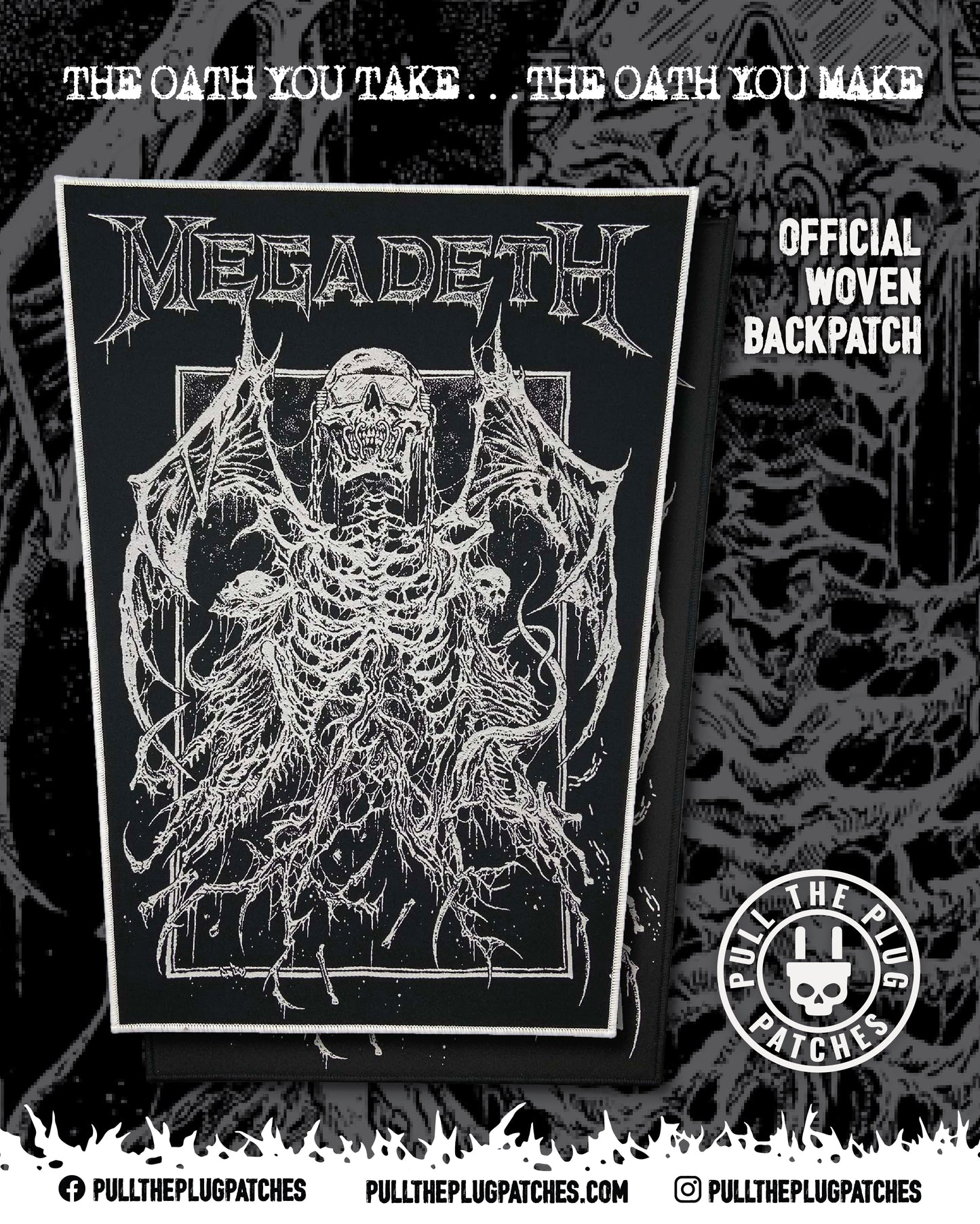 Megadeth - Riddickart Rattlehead - Backpatch
