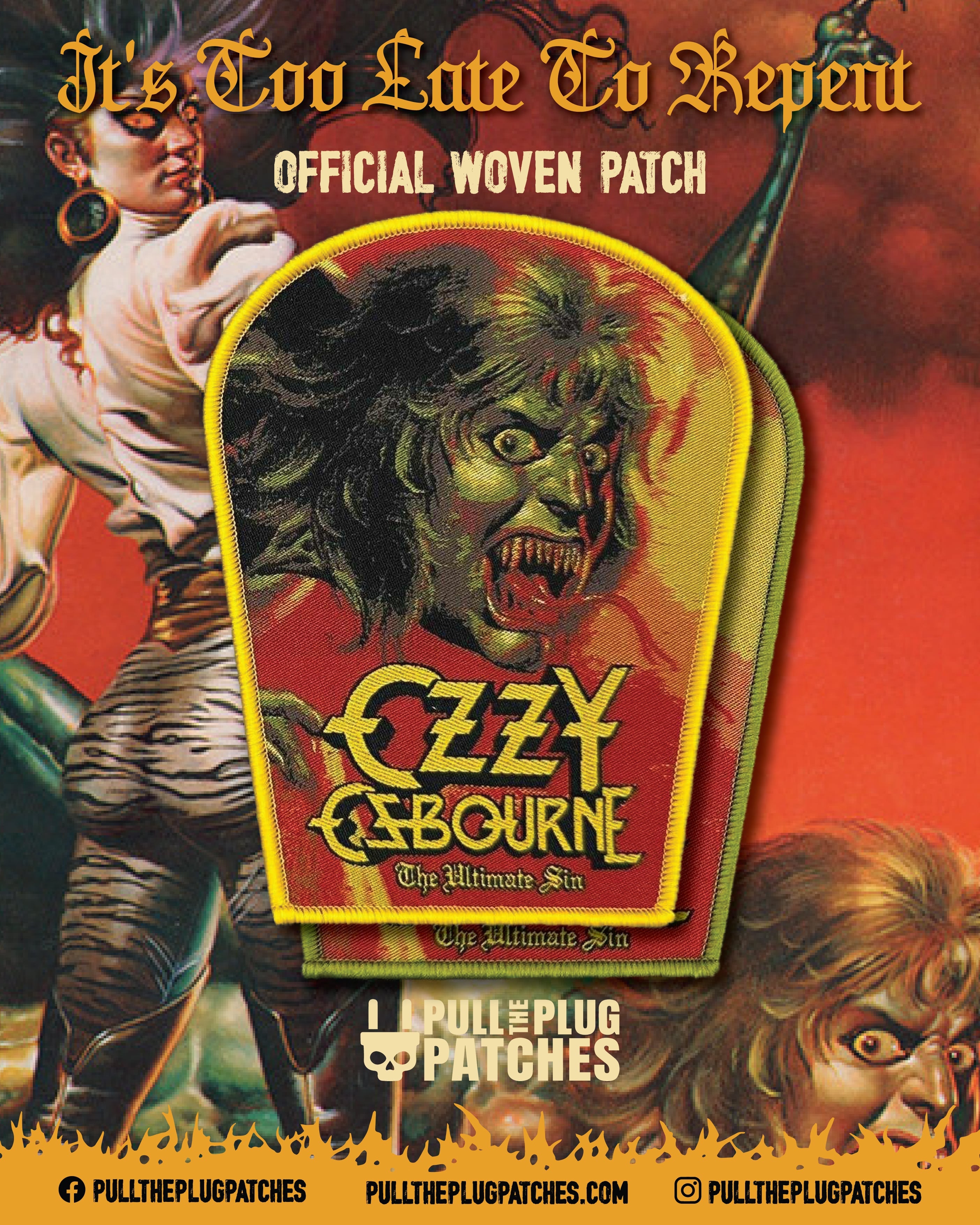 Ozzy Osbourne - The Ultimate Sin - Patch – Pull The Plug Patches
