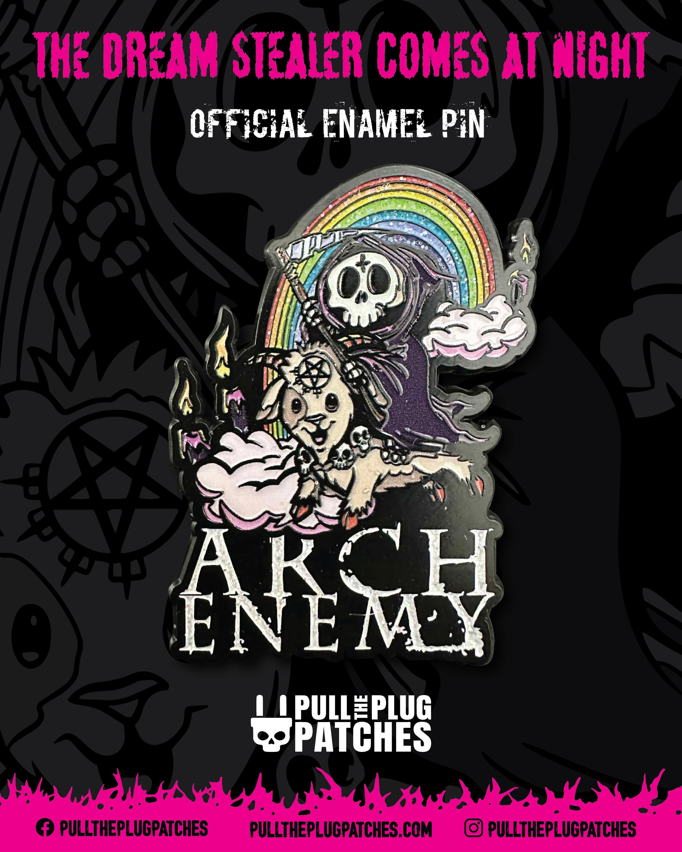 Arch Enemy - Rainbow Reaper - Pin – Pull The Plug Patches
