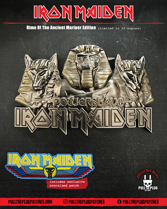 Iron Maiden - Powerslave Belt Buckle - Rime Of The Ancient Mariner Edition