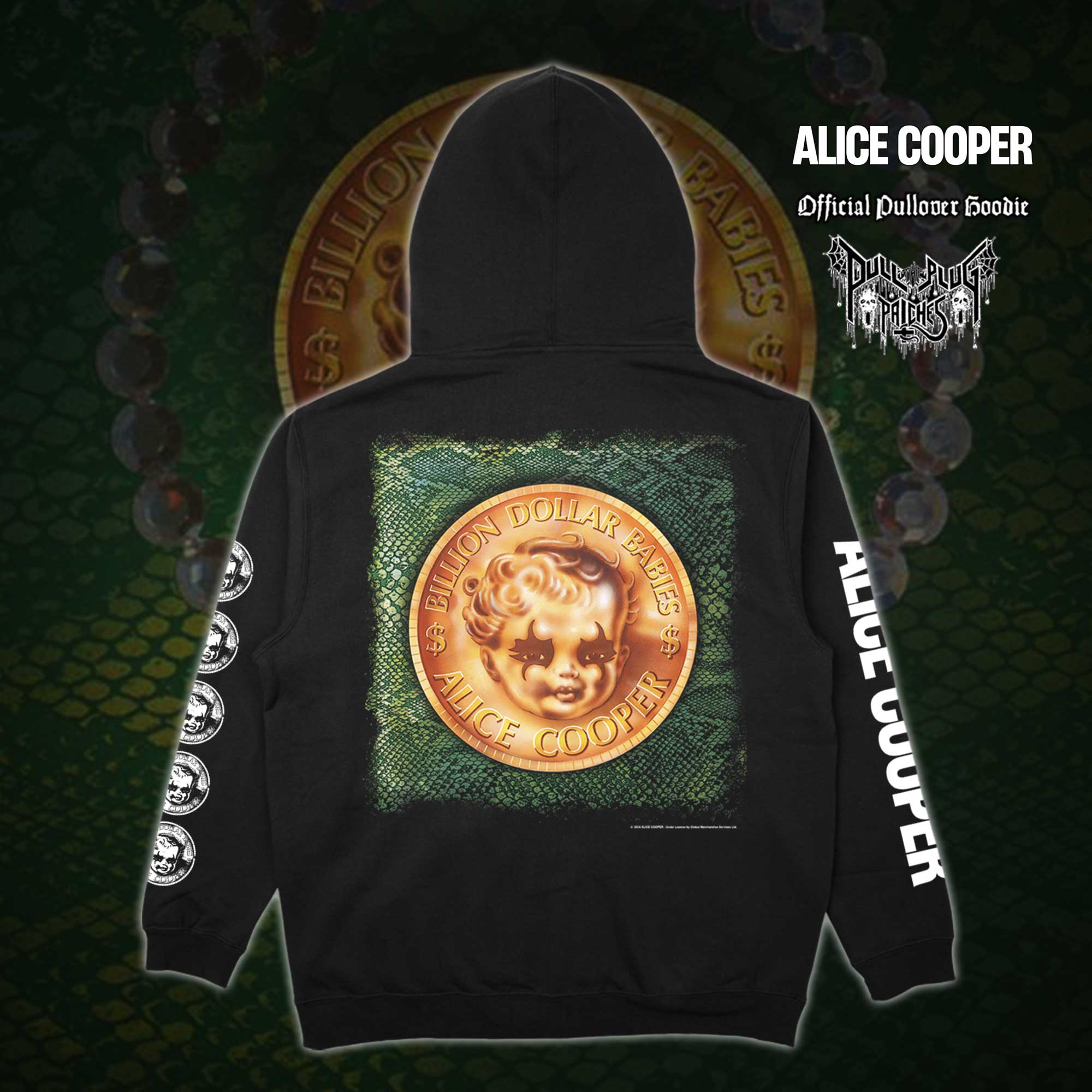 Alice Cooper Billion Dollar Babies Pullover Hoodie Pull The Plug