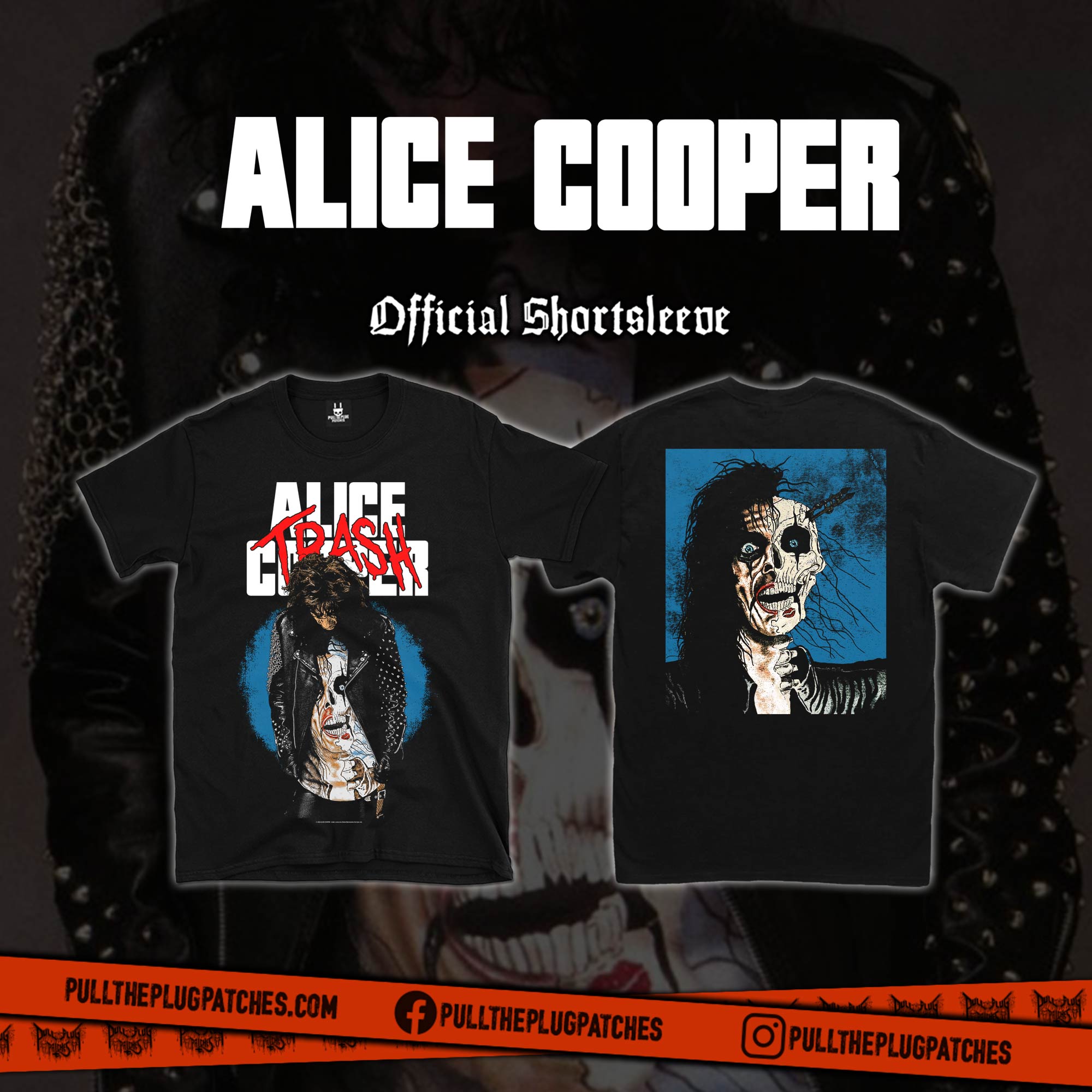 Écusson Alice Cooper - Logo Trashed - Noir Et Rouge - 10x7 Cm - À Coudre Sur Gilet, Veste