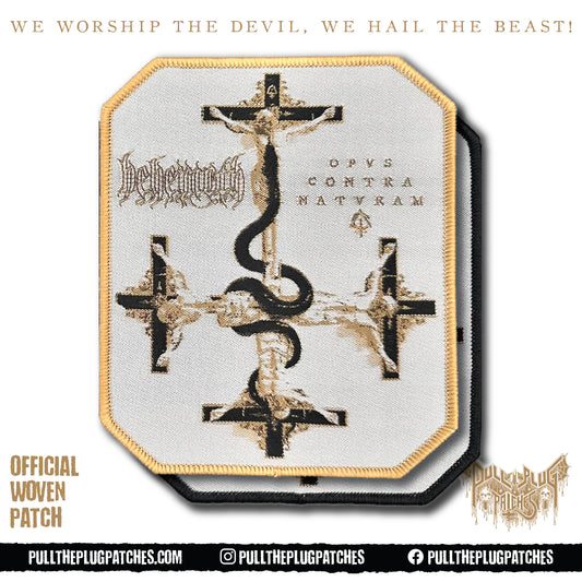 Behemoth Opus Contra Naturam - Patch Brodé Officiel Woven 10x10 Cm - Metal / Doom Accessoire