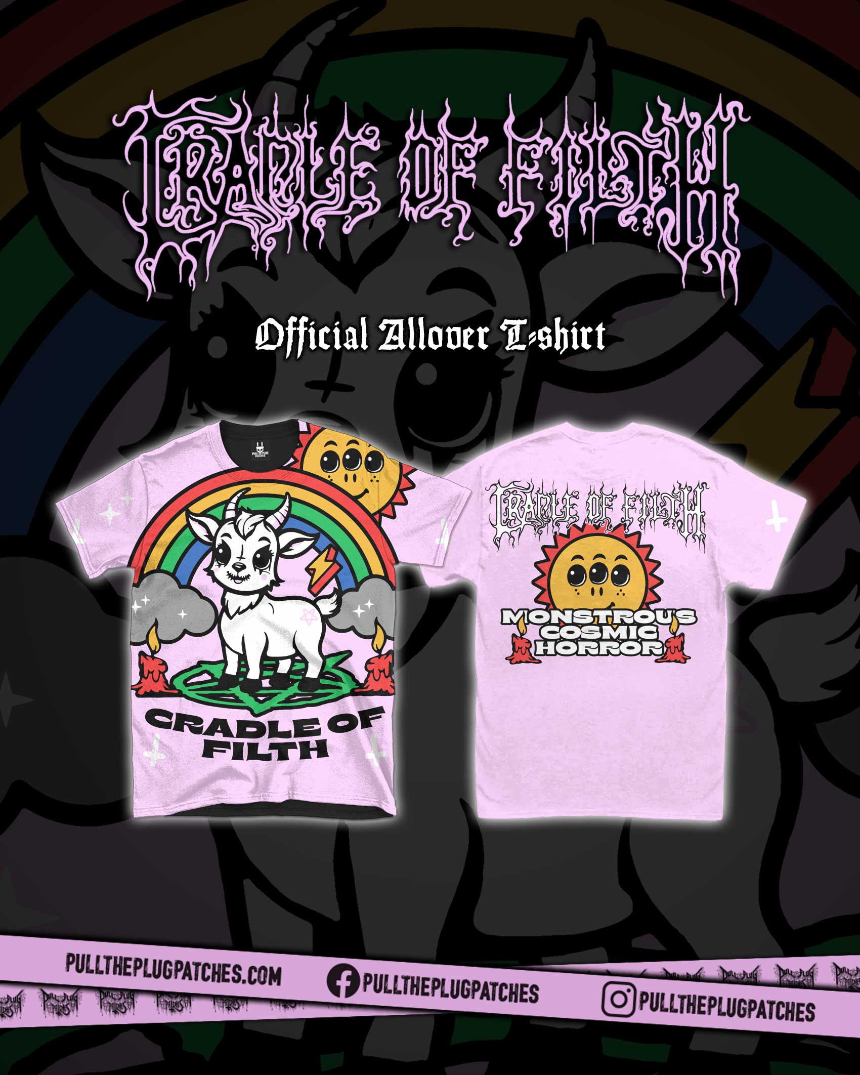 Cradle Of Filth - Goat - All-Over Shirt – Pull The Plug Patches