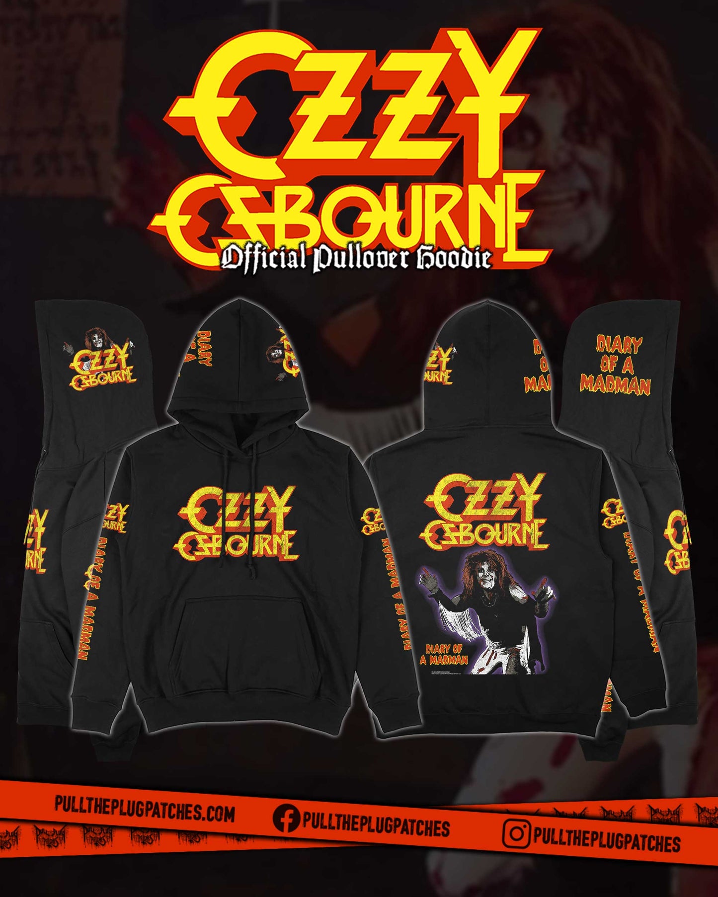 Ozzy Osbourne - Diary Of A Madman - Deluxe Pullover Hoodie