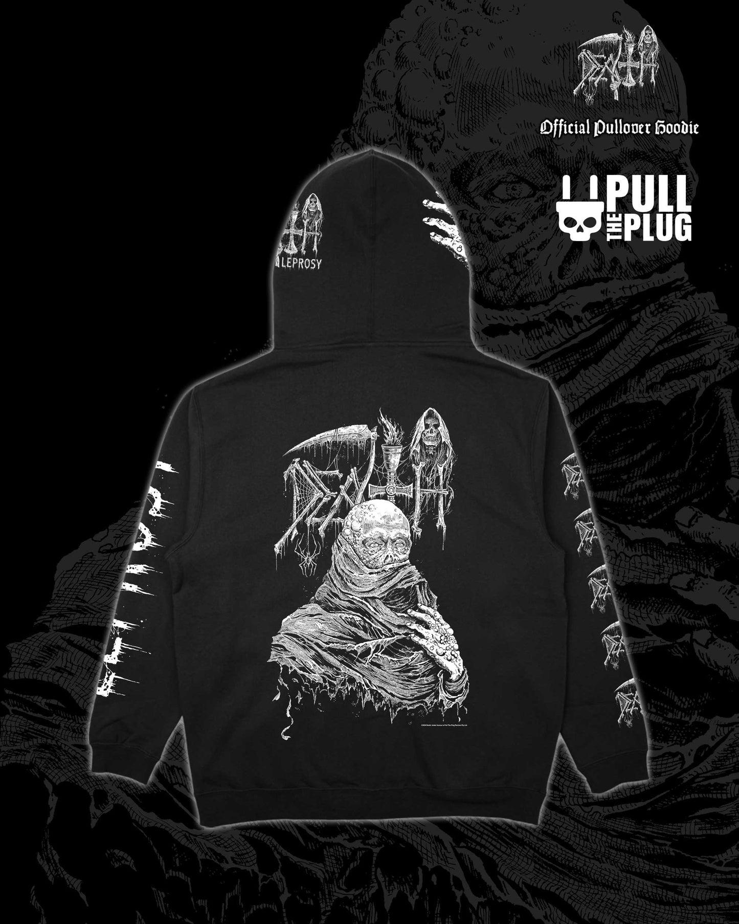 Death - Leprosy x Riddickart 38th Anniversary - Deluxe Pullover Hoodie (Limited Edition)
