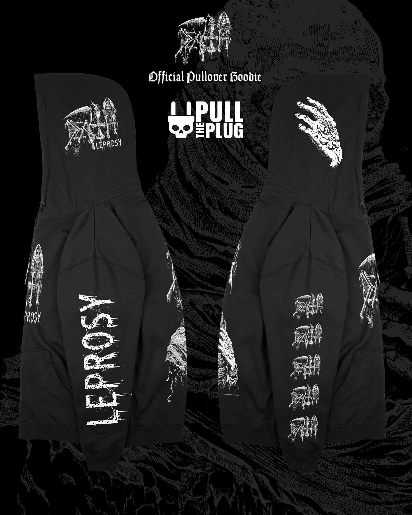 Death - Leprosy x Riddickart 38th Anniversary - Deluxe Pullover Hoodie (Limited Edition)