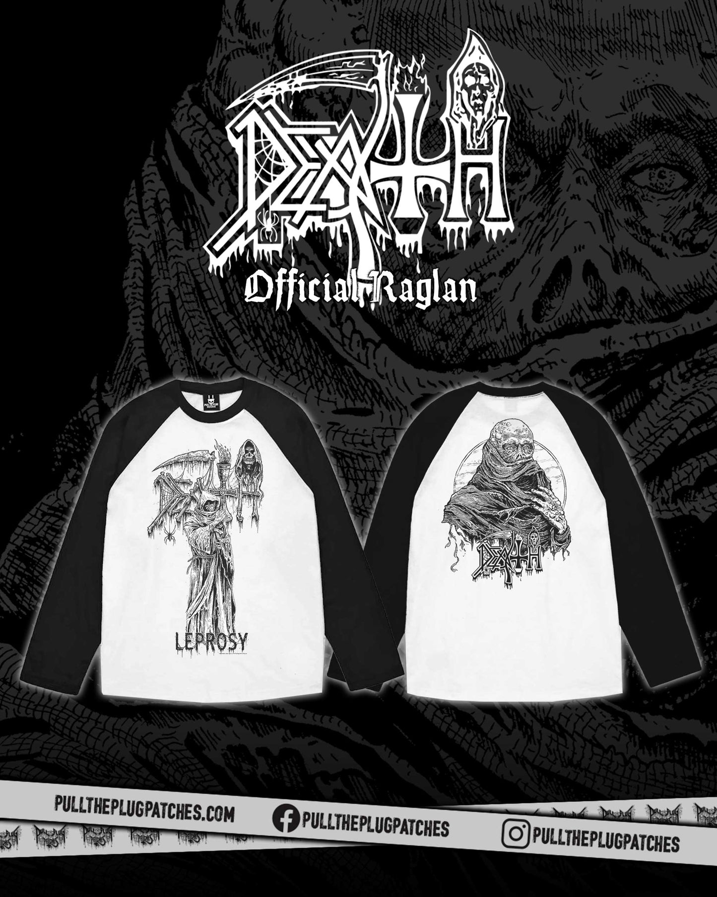 Death - Leprosy x Riddickart 38th Anniversary - Raglan Shirt (Limited Edition)