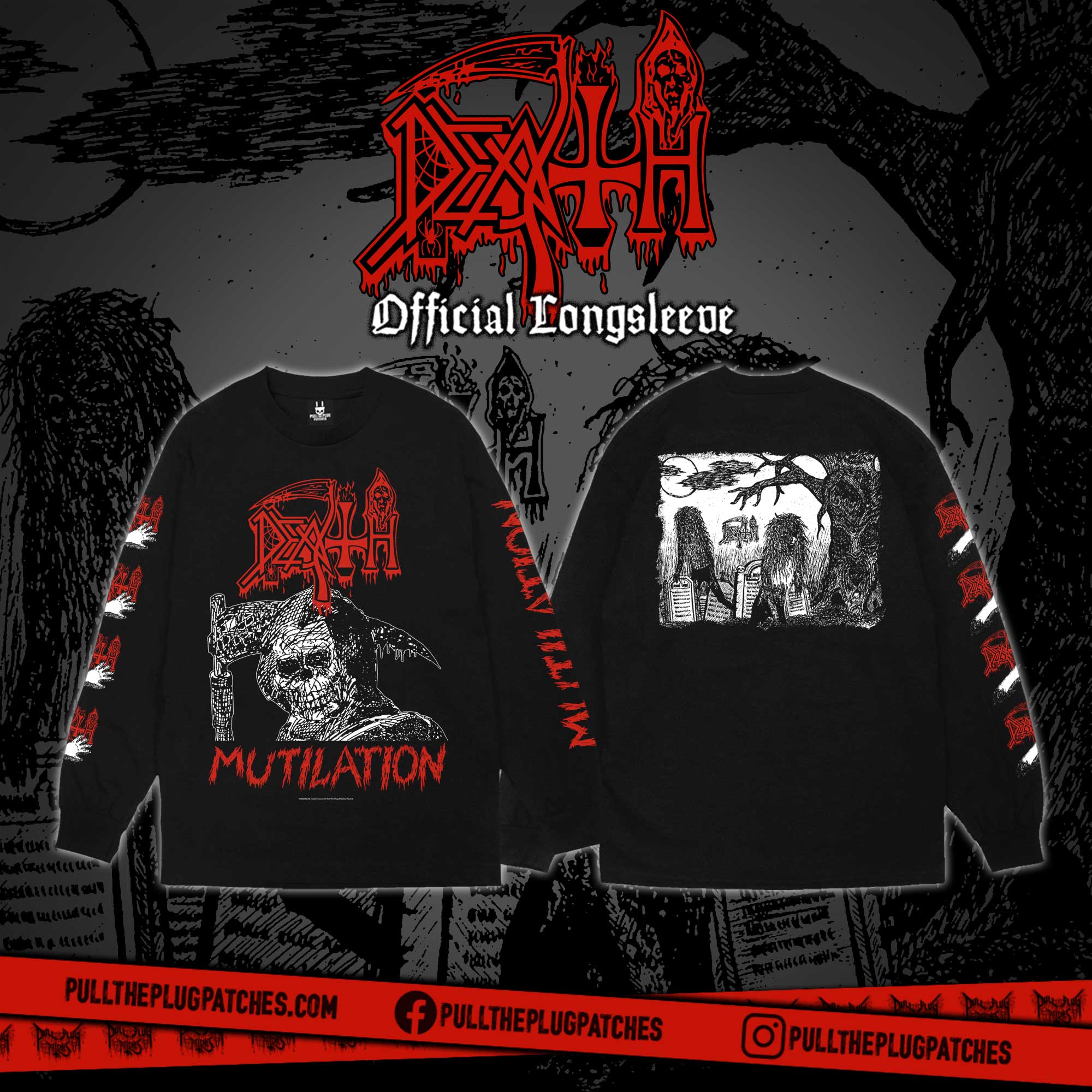 Death - Mutilation - Longsleeve Shirt – Pull The Plug Patches