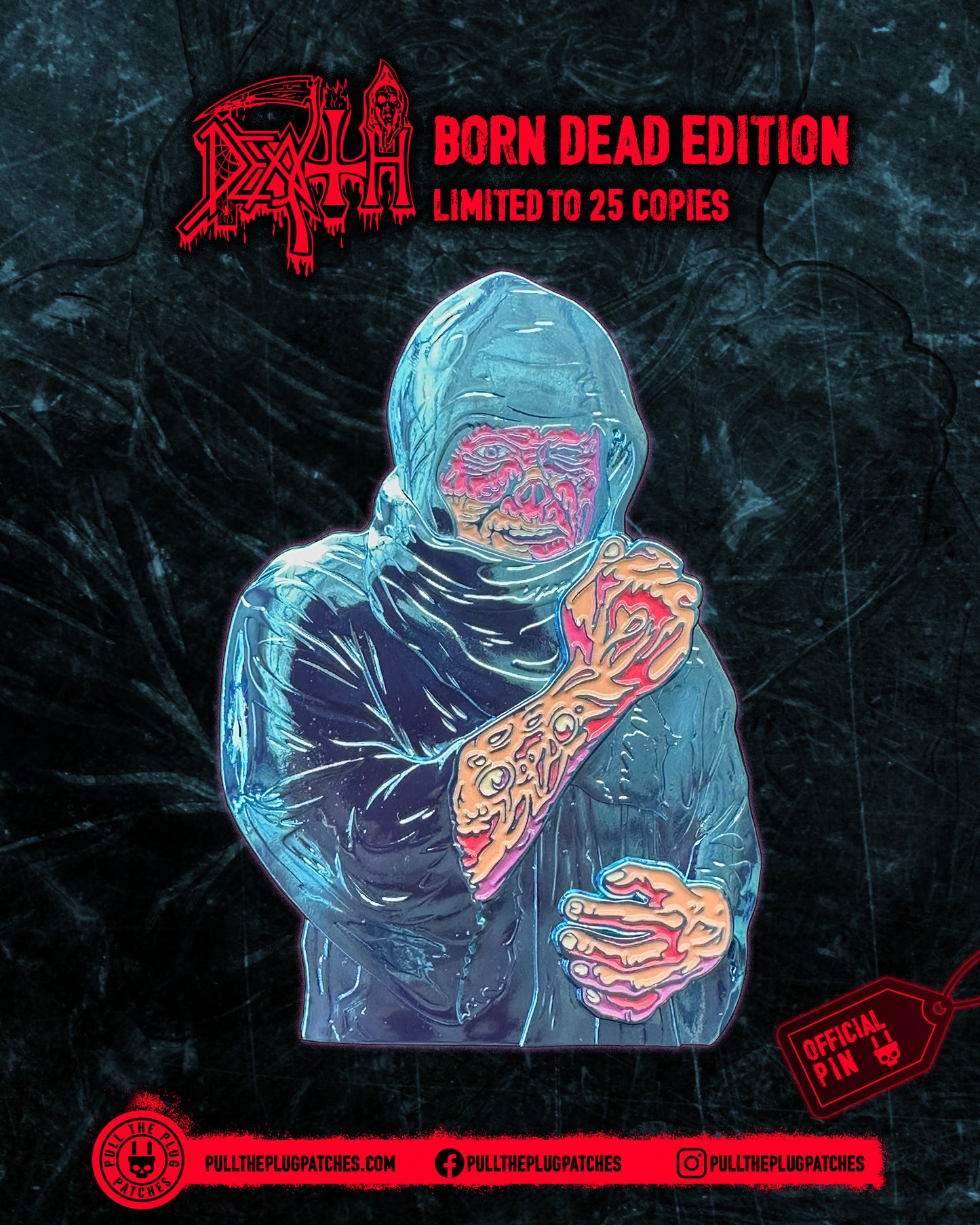 Death - Leprosy - Deluxe Pin in Tin Box (4 Inch Pin)