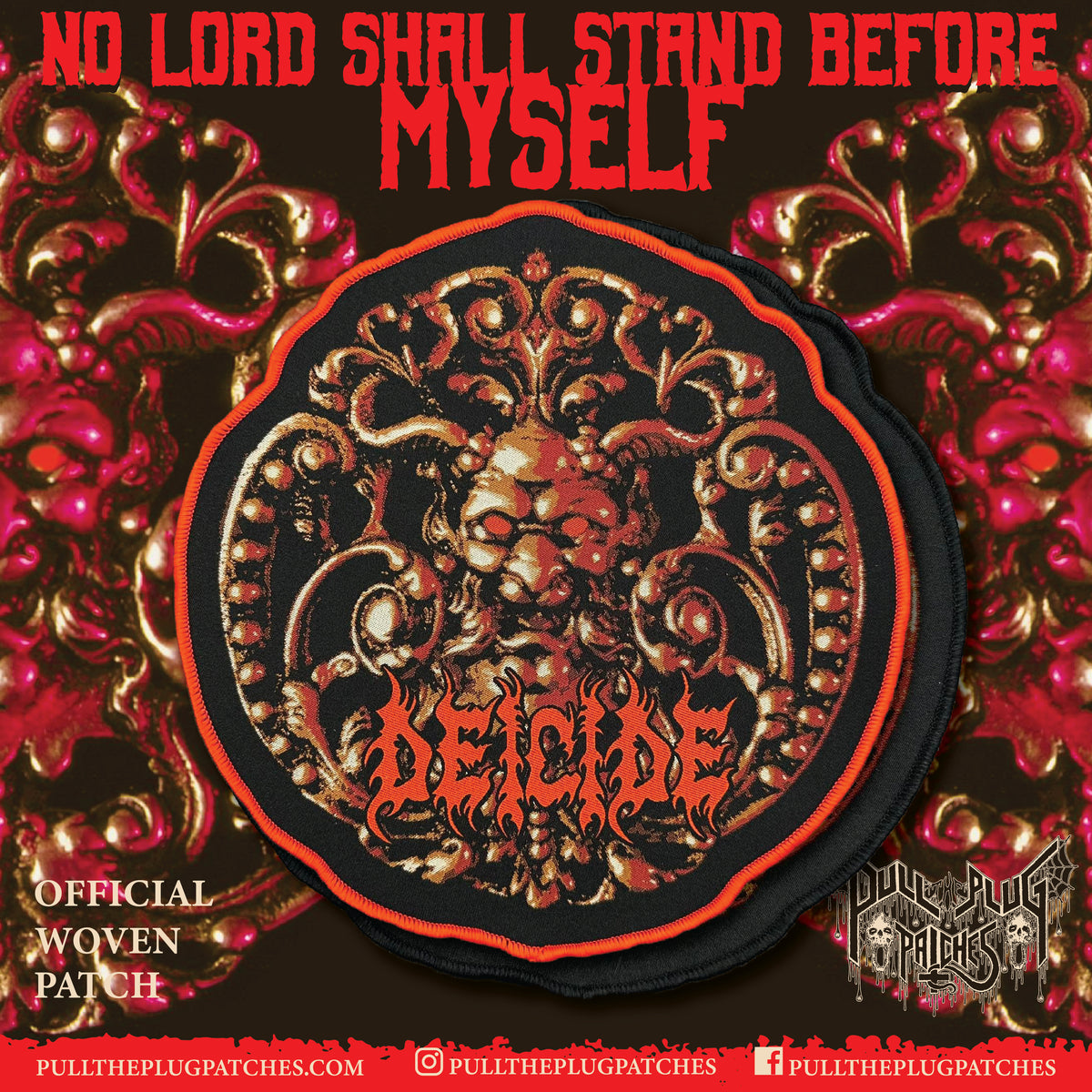 Deicide Deicide Oversize Patch Pull The Plug Patches Deicide deicide oversize patch pull the plug patches