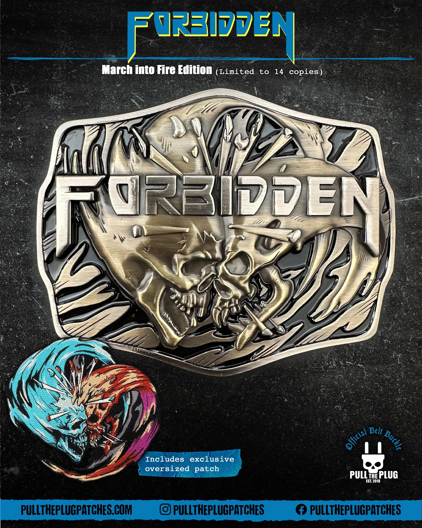 Forbidden - Forbidden Evil Belt Buckle - March Into Fire Edition