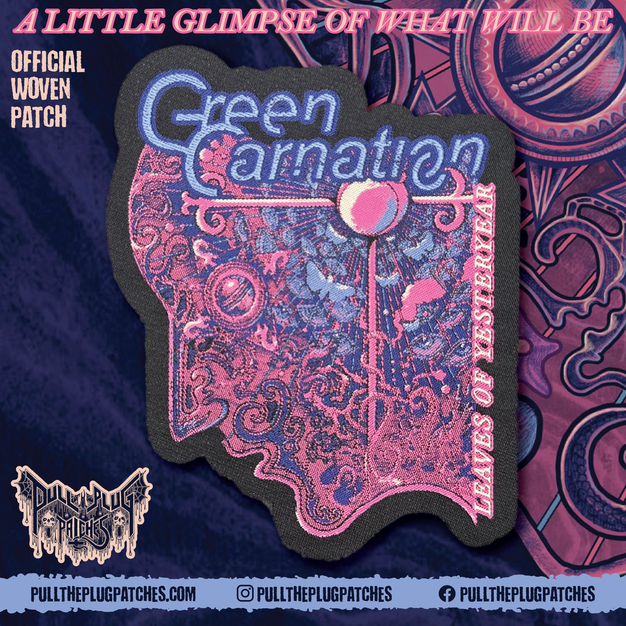 Green Carnation Leaves of Yesteryear Pull The Plug Patches